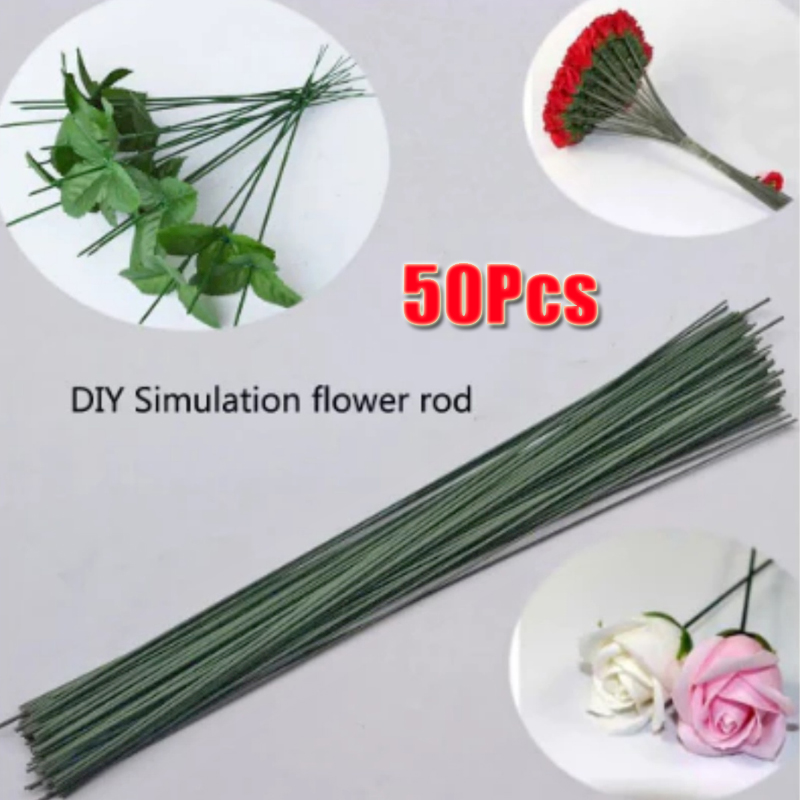 Wire Stem Florist - 50 Stuks Groene Bloemen Draad Stengels