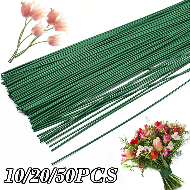 Wire Stem Florist - 10/20/50 Stuks Kunstbloem Draadsteel Voor Bloemist